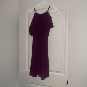 Francesca’s Burgundy Ruffle Dress